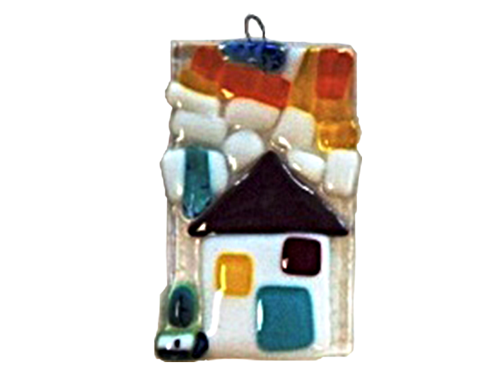 My House – Fused Glass