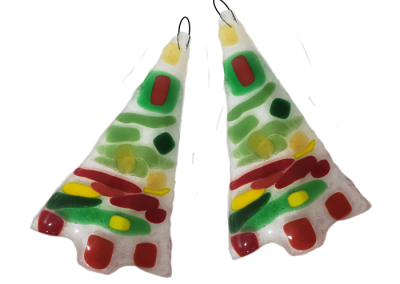 Christmas Tree Ornaments – Fused Glass