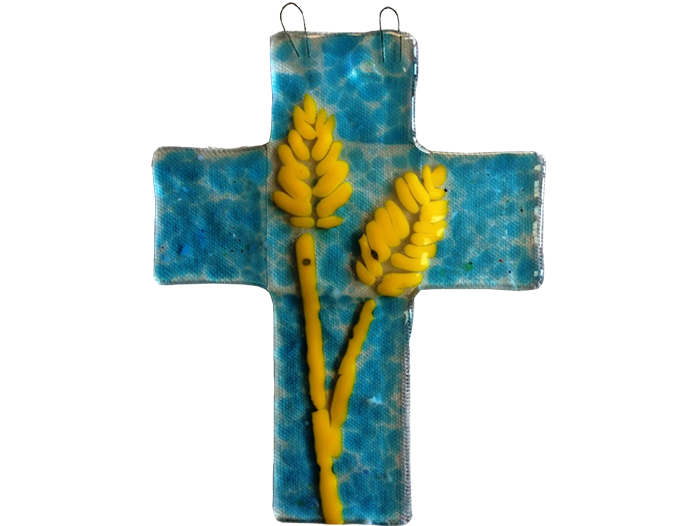 Crucifix- Fused Glass