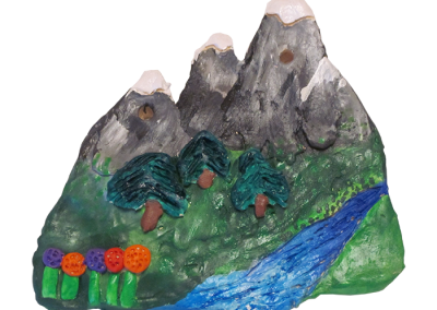 Environmental Scene Plaque Mountains