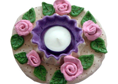 Flower Decorated Tea Light