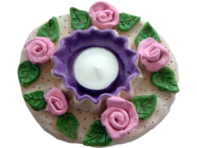 Flower Decorated Tea Light