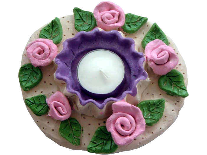 Flower Decorated Tea Light