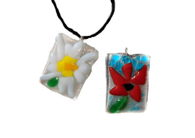 Pendant and Key-chain Set – Fused Glass