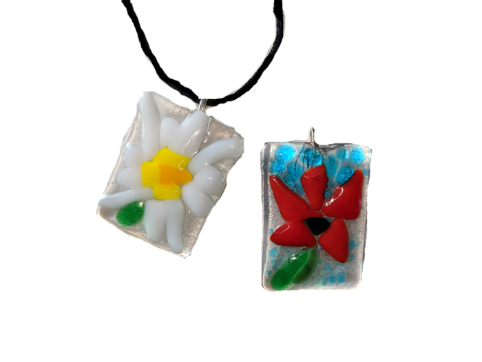 Pendant and Key-chain Set – Fused Glass