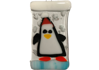 Penguin- Fused Glass