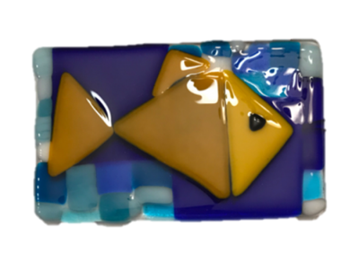 Picasso-Fish-Fused-Glass