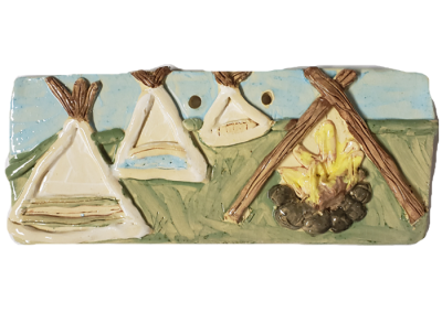 Teepee Scene- Clay