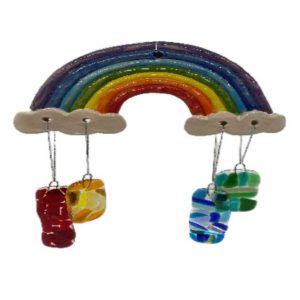 Winchimes Rainbow with Glass Raindrops
