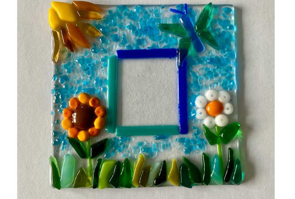 Fused glass frame