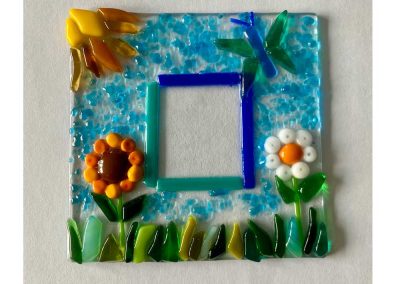 Fused glass frame